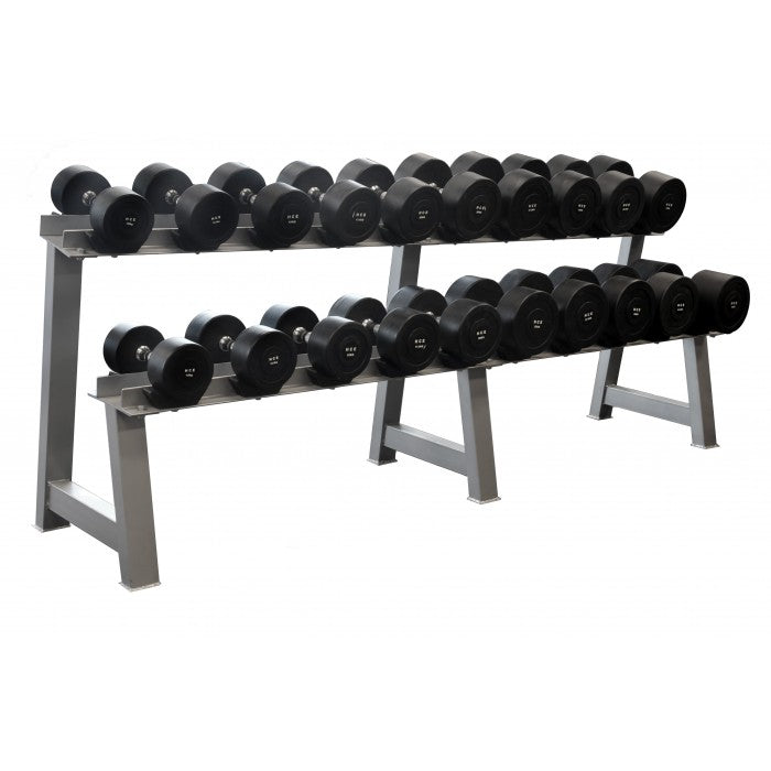 HCE Commercial 10 - 40kg Round Dumbbell Set With Dumbbell Rack