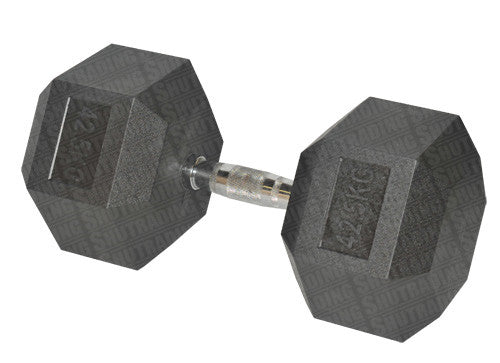 HCE 42.5kg Hex Rubber Coated Dumbbells - Individual