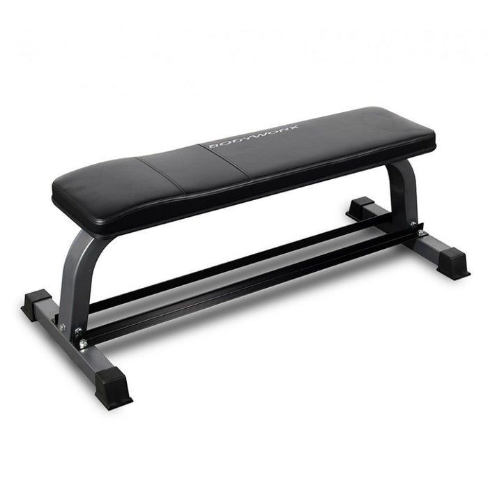 Bodyworx C302FB Flat Bench With Dumbbell Rack