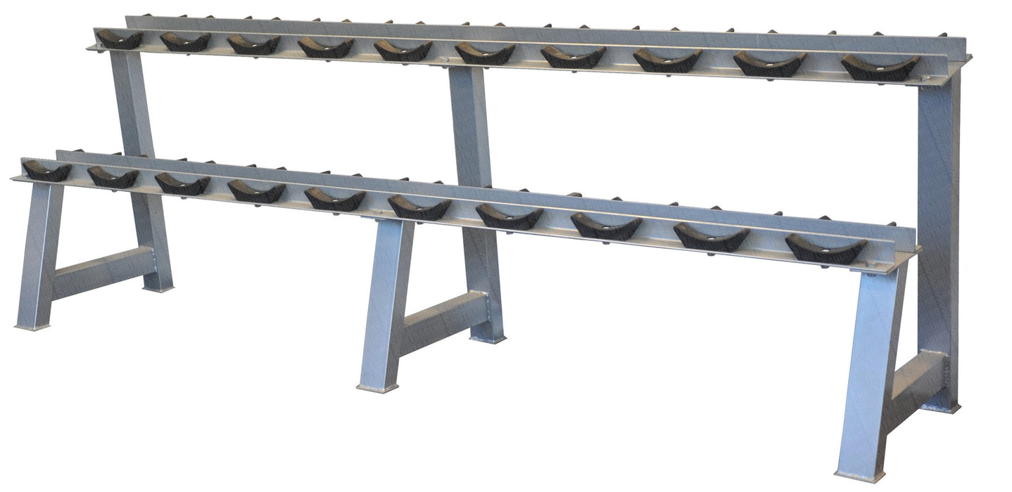 HCE 2 Tier Dumbbell Rack 10 Pairs For Round Dumbbells