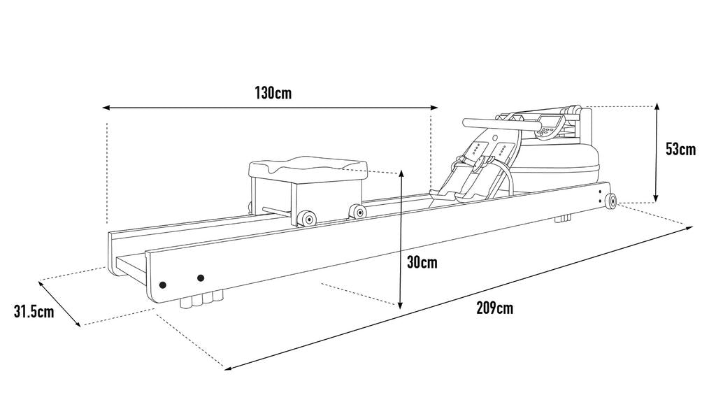 Water Rower Club S4 Rowing Machine