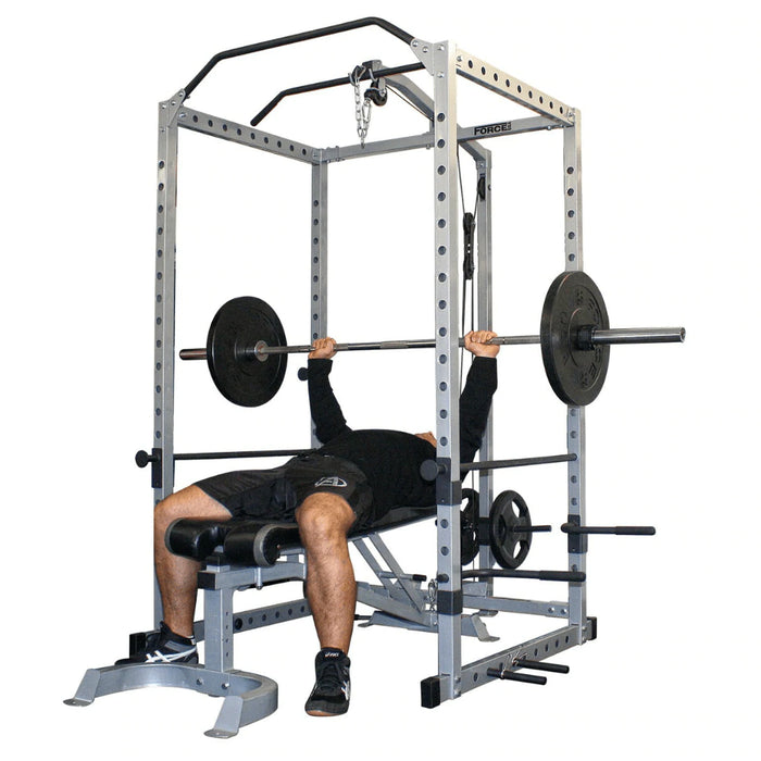 Bench press on the Force USA Home Power Rack Combo 