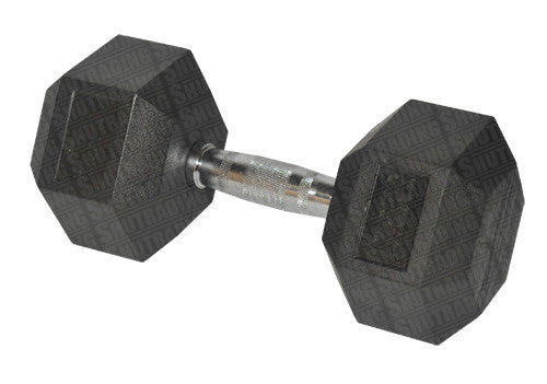 HCE 17.5kg Hex Rubber Coated Dumbbells - Individual