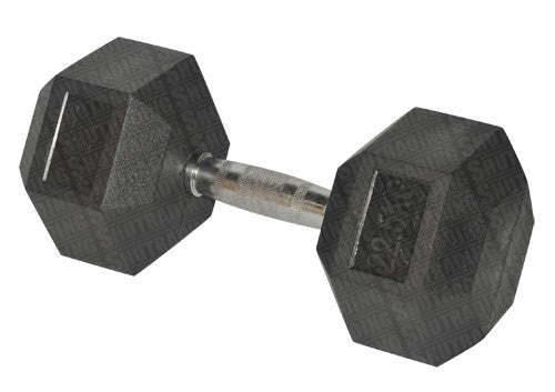 HCE 22.5kg Hex Rubber Coated Dumbbells - Individual