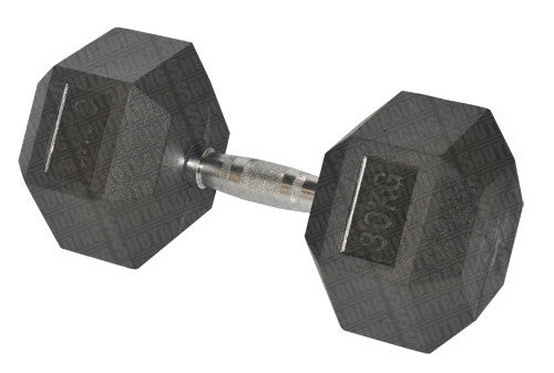 HCE 30kg Hex Rubber Coated Dumbbells - Individual