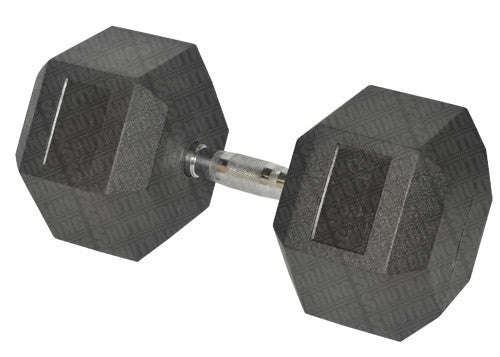HCE 45kg Hex Rubber Coated Dumbbells - Individual
