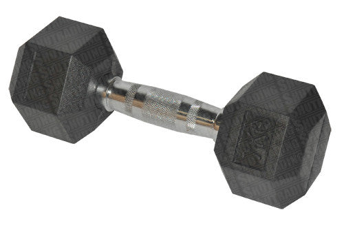 HCE 7.5kg Hex Rubber Coated Dumbbells - Individual
