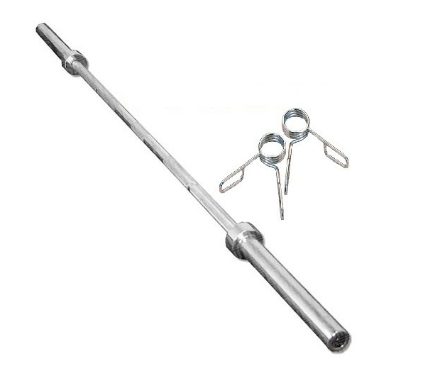 HCE 7ft 1500lb Olympic Bar With Spring Collars — Health and Leisure Hobart