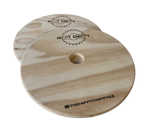 Wooden 1.5kg Olympic Training Plates (44cm Plates) - Pair - flat view