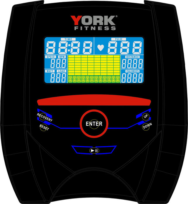 York C420 Upright Exercise Bike Screen