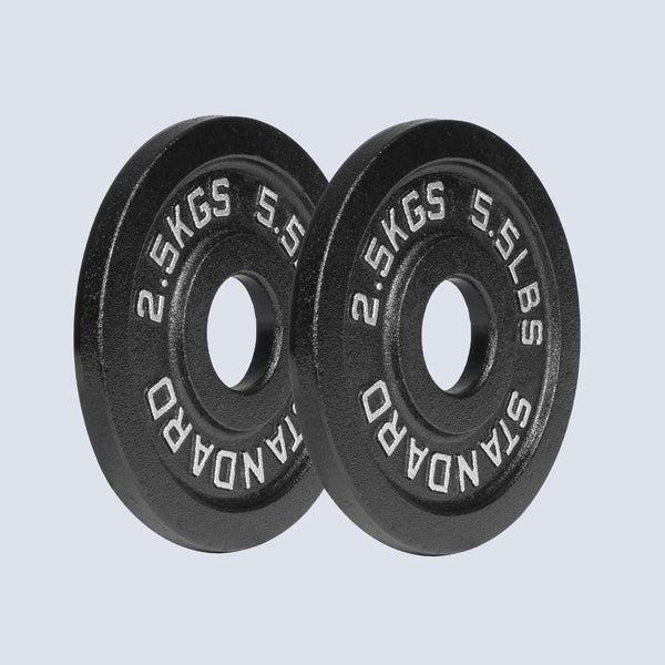 Loaded Lifting 2.5kg Black Cast Iron Weight Plate